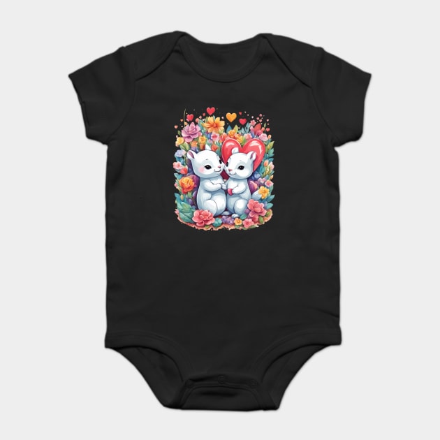 Baby Squirrel Love Baby Bodysuit by animegirlnft
